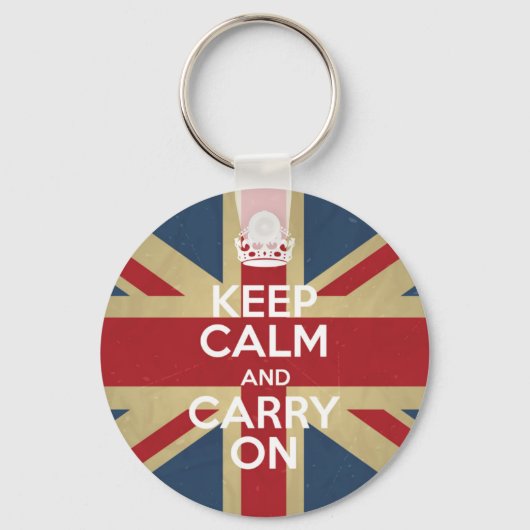 Keep Calm and Carry On キーホルダー (正面)