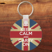 Keep Calm and Carry On キーホルダー (正面)