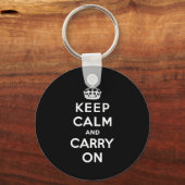 Keep Calm and Carry On キーホルダー (正面)