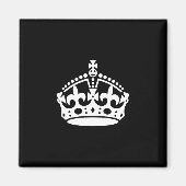 Keep Calm and Carry On クラウン（編集可能） マグネット (正面)
