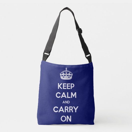 Keep Calm and Carry On クロスボディバッグ (正面)
