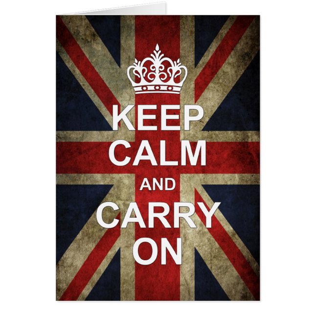 Keep Calm and Carry On -グランジなイギリスの旗 (正面)