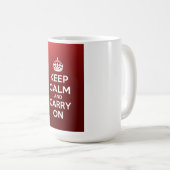 Keep Calm and Carry On コーヒーマグカップ (正面右)