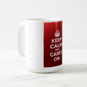 Keep Calm and Carry On コーヒーマグカップ (正面左)