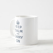 Keep Calm and Carry On コーヒーマグカップ (正面左)
