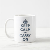Keep Calm and Carry On コーヒーマグカップ (左)