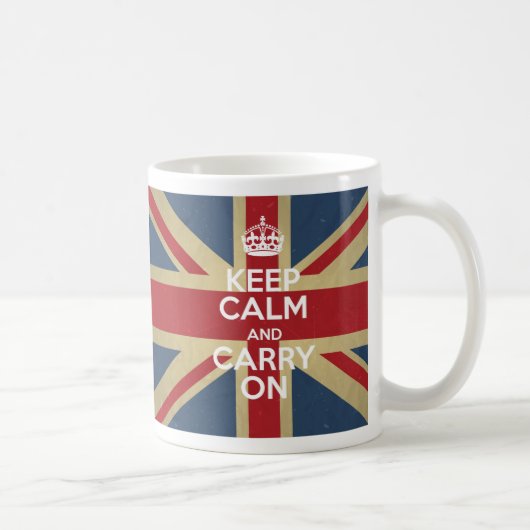 Keep Calm and Carry On コーヒーマグカップ (右)