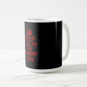 Keep Calm and Carry On コーヒーマグカップ (正面右)