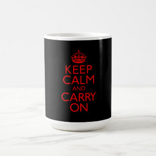 Keep Calm and Carry On コーヒーマグカップ