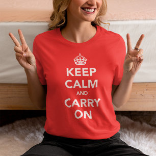 Keep Calm and Carry On – ザオリジナルデザイン Tシャツ