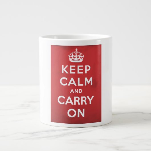 Keep Calm and Carry On ジャンボコーヒーマグカップ (正面)