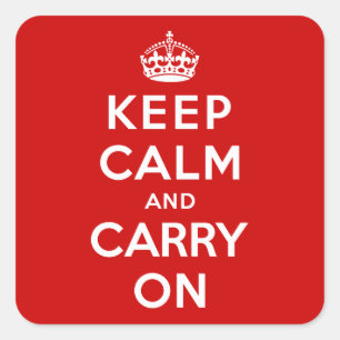 Keep Calm and Carry On スクエアシール
