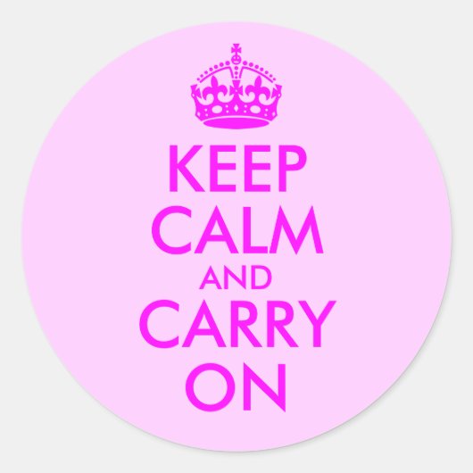 Keep Calm and Carry On ステッカー (正面)