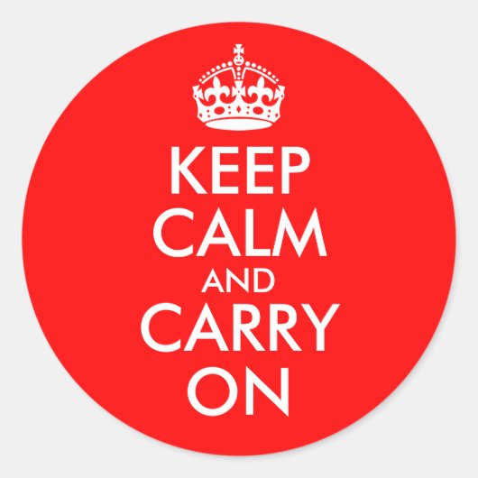 Keep Calm and Carry On ステッカー (正面)