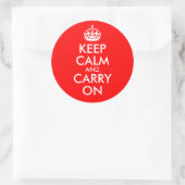 Keep Calm and Carry On ステッカー (バッグ)