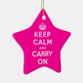 Keep Calm and Carry On セラミックオーナメント (右)