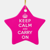 Keep Calm and Carry On セラミックオーナメント (裏面)