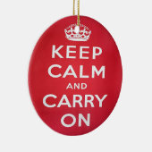 Keep Calm and Carry On セラミックオーナメント (右)