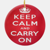 Keep Calm and Carry On セラミックオーナメント (裏面)