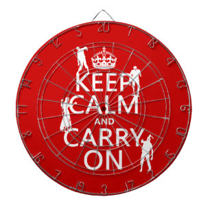 Keep Calm and Carry On (ゾンビ) (どの色でも) ダーツボード