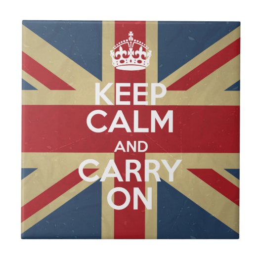 Keep Calm and Carry On タイル (正面)