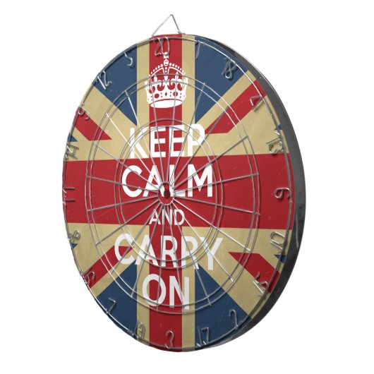 Keep Calm and Carry On ダーツボード (正面右)