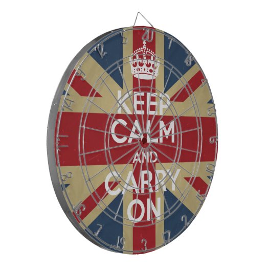 Keep Calm and Carry On ダーツボード (正面左)