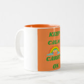 Keep Calm and Carry On ツートーンマグカップ (正面左)