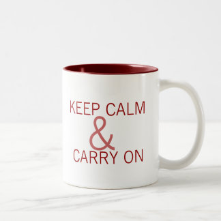 Keep Calm and Carry On ツートーンマグカップ