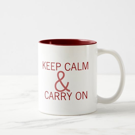 Keep Calm and Carry On ツートーンマグカップ (右)