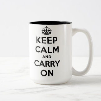 Keep Calm and Carry On ツートーンマグカップ