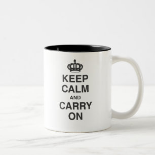 Keep Calm and Carry On ツートーンマグカップ