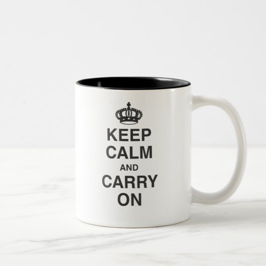 Keep Calm and Carry On ツートーンマグカップ (右)