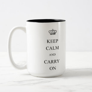 Keep Calm and Carry On ツートーンマグカップ