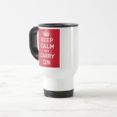 Keep Calm and Carry On トラベルマグ (正面左)