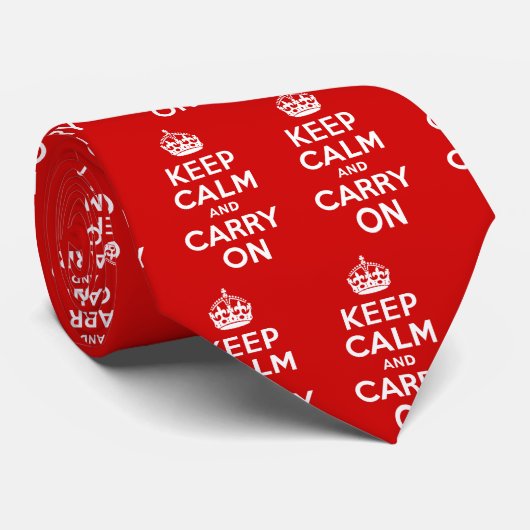Keep Calm and Carry On ネクタイ (ロール)