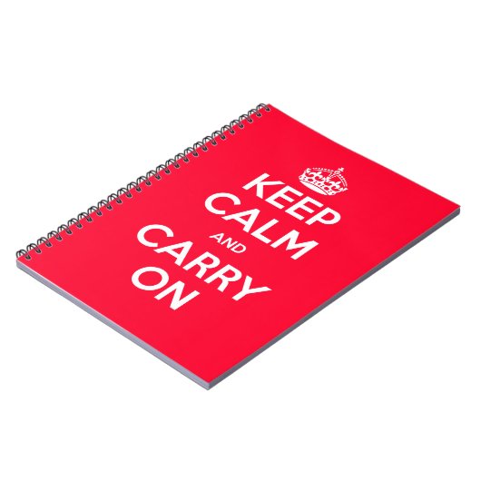 Keep Calm and Carry On ノートブック (左側)
