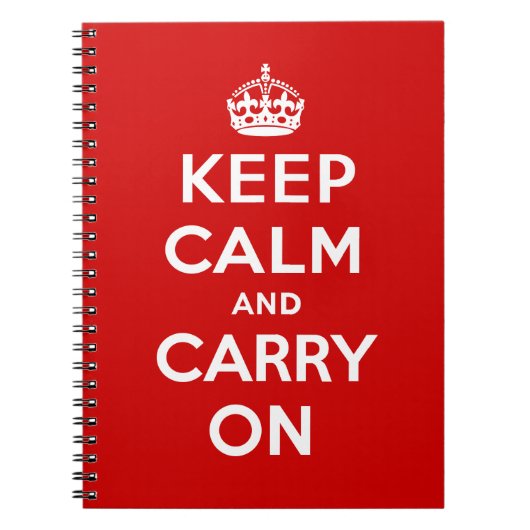 Keep Calm and Carry On ノートブック (正面)