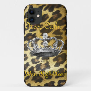 Keep Calm and Carry On (ハイヒールで) iPhone 11 ケース