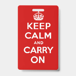Keep Calm and Carry On バッジ