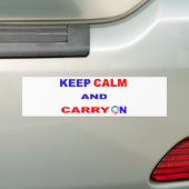 KEEP CALM AND CARRY ON バンパーステッカー (車上)