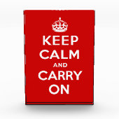 Keep Calm and Carry On フォトブロック (正面)