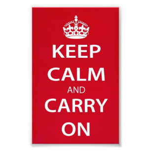 Keep Calm and Carry On フォトプリント