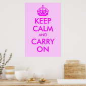 Keep Calm and Carry On プリント (キッチン)