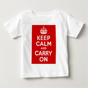 Keep Calm and Carry On ベビーTシャツ