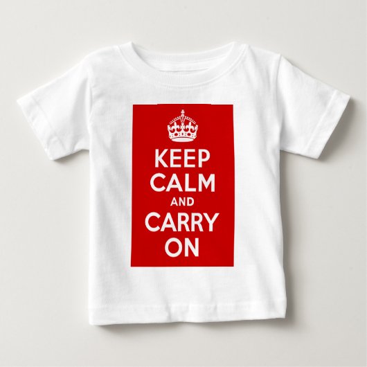 Keep Calm and Carry On ベビーTシャツ (正面)