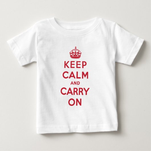 Keep Calm and Carry On ベビーTシャツ (正面)