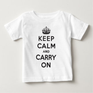 Keep Calm and Carry On ベビーTシャツ