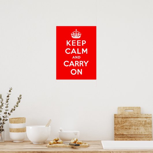 Keep Calm and Carry On ポスター (キッチン)