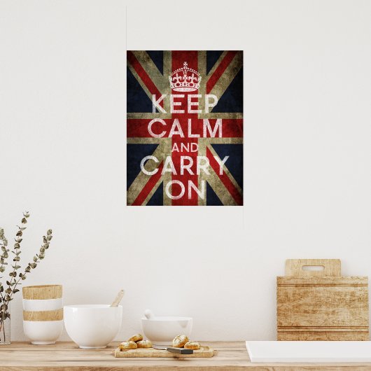 Keep Calm and Carry On ポスター (キッチン)